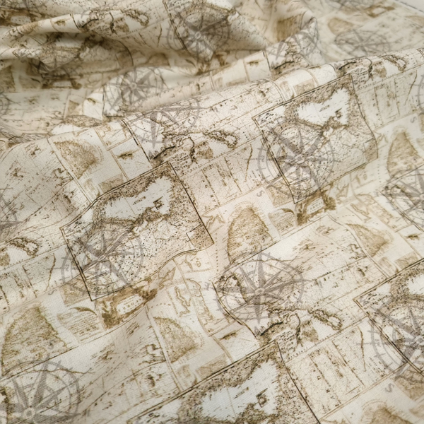 Cotone Americano H 115 cm - MAPPA GEOGRAFICA