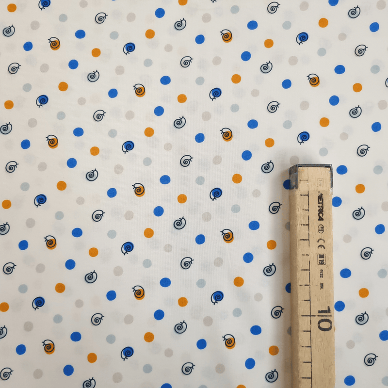 Cotone Americano H 110 cm - MINI CHIOCCIOLE E POIS