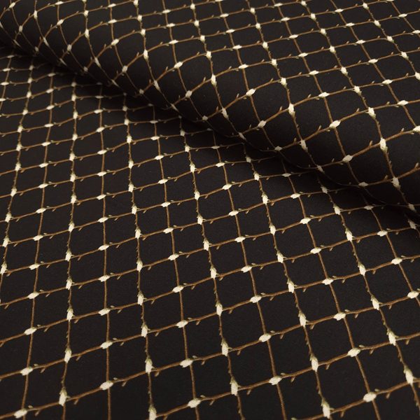 Cotone Americano H 110 cm - INTRECCIO DI BOCCIOLI/NERO
