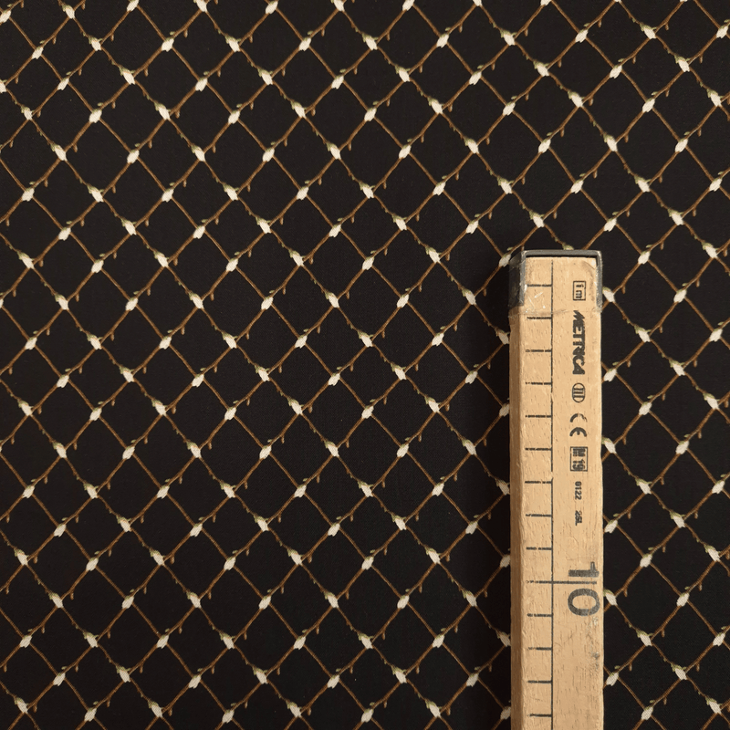 Cotone Americano H 110 cm - INTRECCIO DI BOCCIOLI/NERO