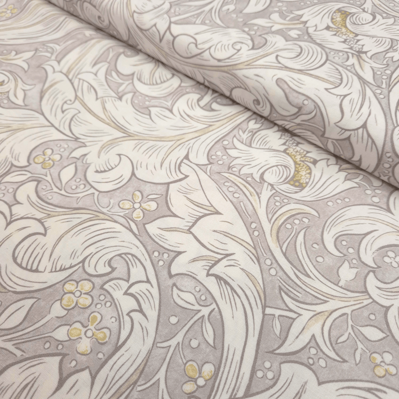 Cotone Americano H 110 cm - ORNAMENTO FIORITO/GRIGIO