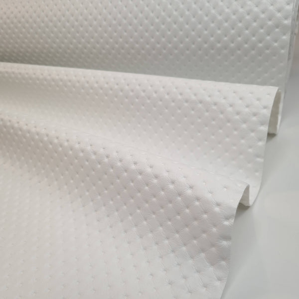 Similpelle H 140 cm - EFFETTO TRAPUNTATO BIANCO