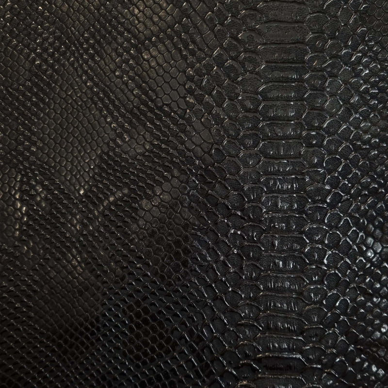 Similpelle H 140 cm - EFFETTO PITONATO NERO