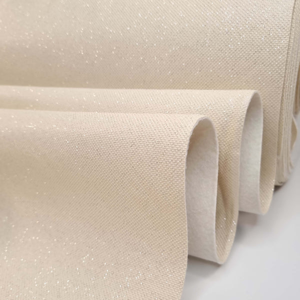 Similpelle H 140 cm - BEIGE CON LUREX