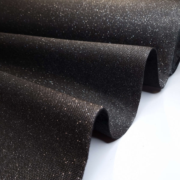 Similpelle H 140 cm - NERO CON LUREX
