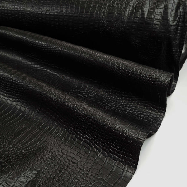 Similpelle H 140 cm - EFFETTO COCCODRILLO NERO