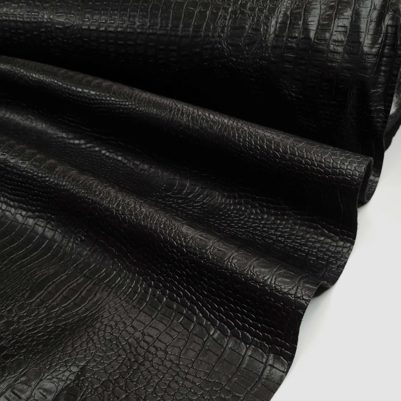 Similpelle H 140 cm - EFFETTO COCCODRILLO NERO