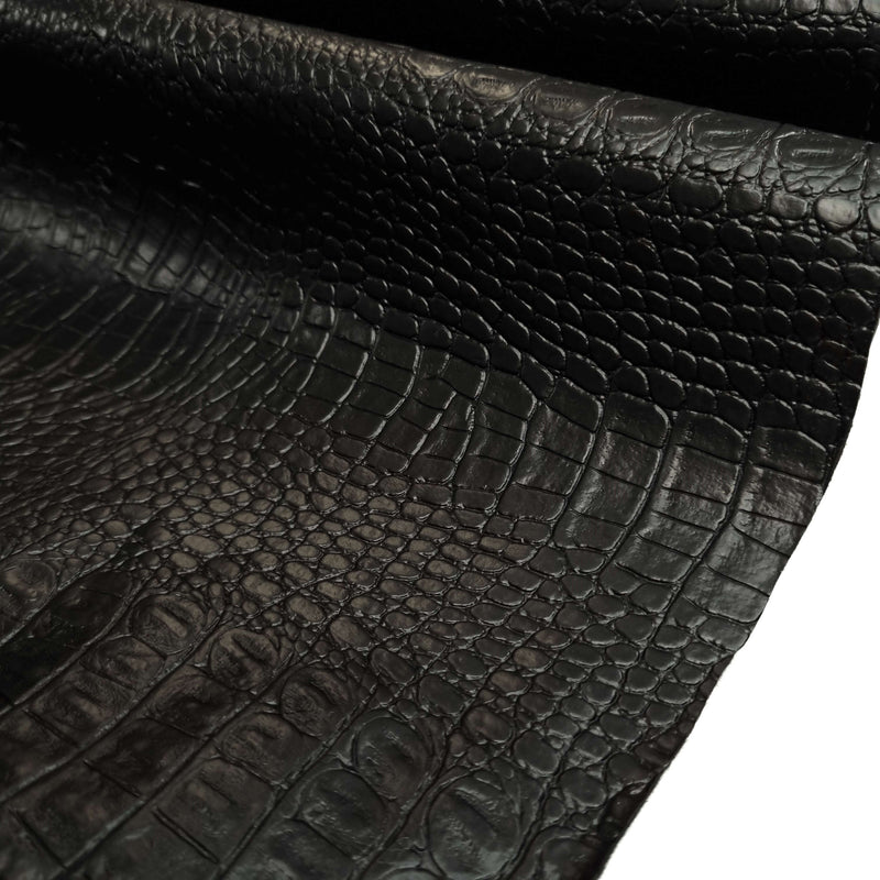 Similpelle H 140 cm - EFFETTO COCCODRILLO NERO