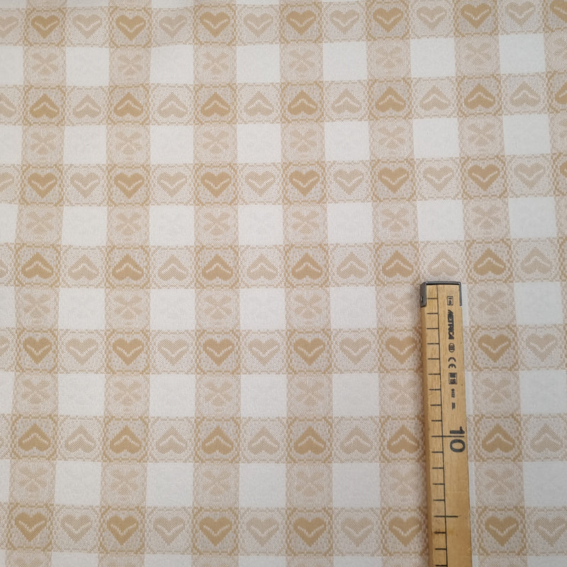 Tovagliato Tirolese H 180 cm - BIANCO CANDIDO CUORI BEIGE