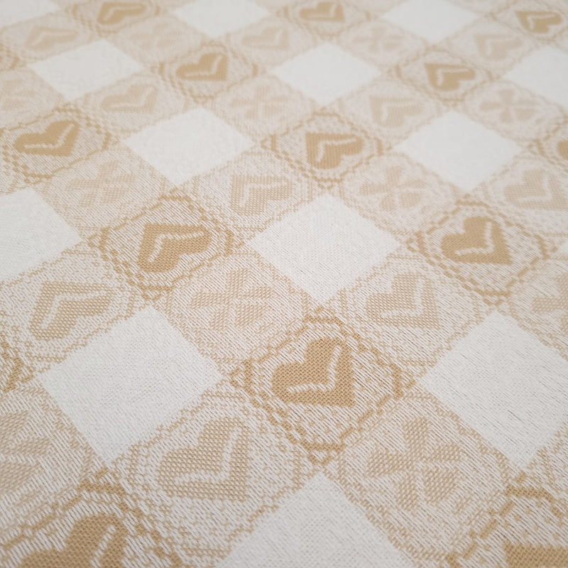 Tovagliato Tirolese H 180 cm - BIANCO CANDIDO CUORI BEIGE