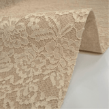 Feutre de Laine ROSE ANTIQUE avec DENTELLE LUREX - coupe minimum ou multiples de 25 x 135 cm