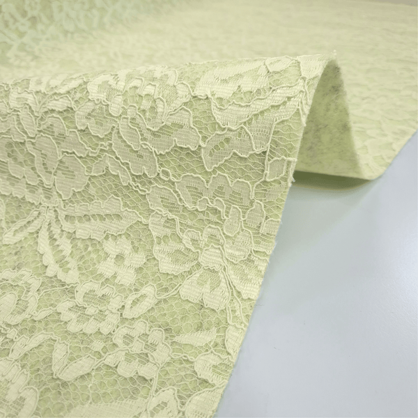 Feltro Lana con Pizzo H 135 cm - VERDE PASTELLO
