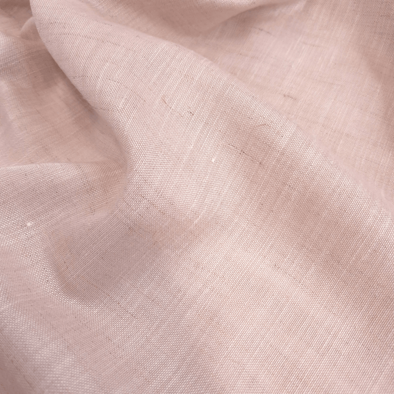 Tenda a metraggio Misto Lino H 330 cm - Variante ROSA POLVERE Fiammato