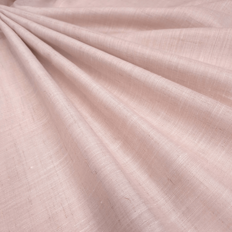 Tenda a metraggio Misto Lino H 330 cm - Variante ROSA POLVERE Fiammato