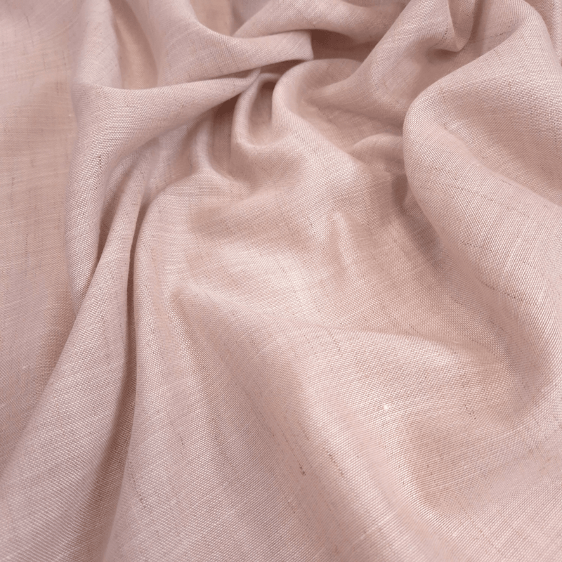 Tenda a metraggio Misto Lino H 330 cm - Variante ROSA POLVERE Fiammato
