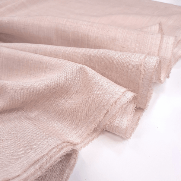 Tenda a metraggio Misto Lino H 330 cm - Variante ROSA POLVERE Fiammato