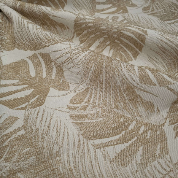 Tessuto Arredo Jacquard H 280 cm - FOGLIE BEIGE