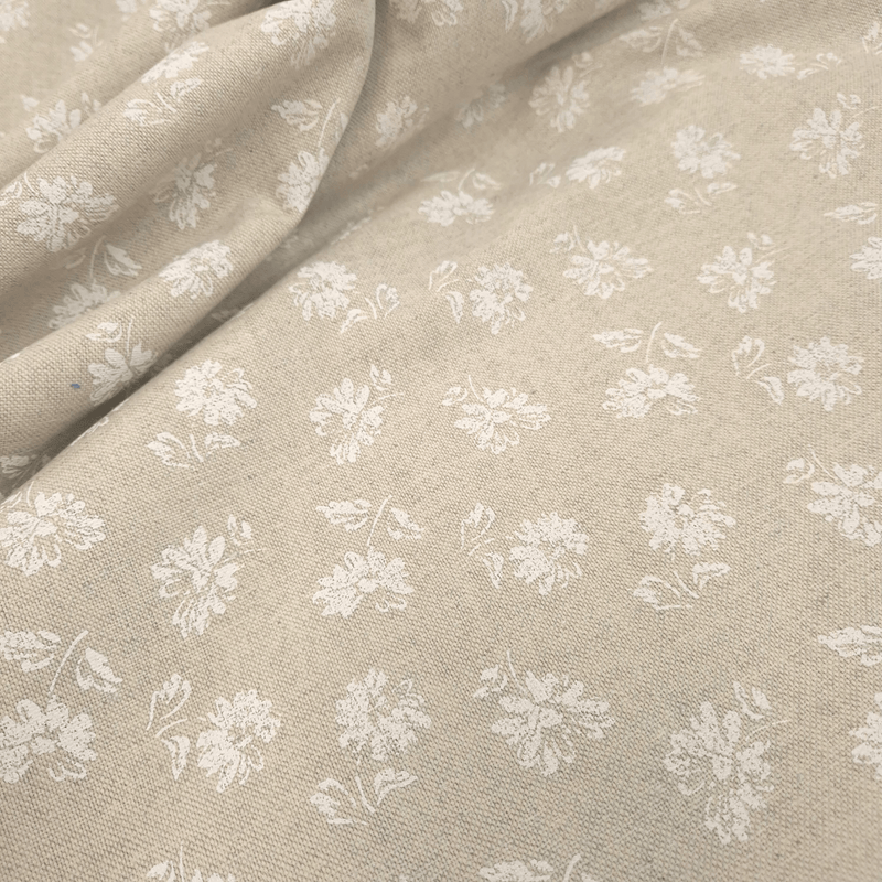 Cotone Fondo Grezzo H 280 cm - FIORELLINI BIANCHI