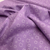 Cotone Americano H 110 cm - ANIMAL FACE/LILLA