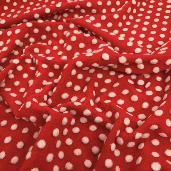 Lana Cotta H 160 cm - POIS BIANCHI/ROSSO