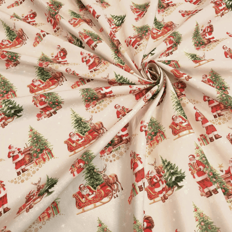 Tessuto Di Cotone Bellissimo Tessuto Natalizio Da 110cm, Tessuto - Foto 5