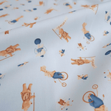 Piquet millerighe con stampa digitale H 150 cm - CIRCUS/AZZURRO