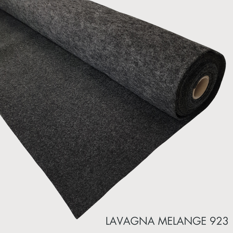 Wollfilz im Farbton Grau-Schwarz – Mindestzuschnitt oder Vielfaches von 25 x 150 cm