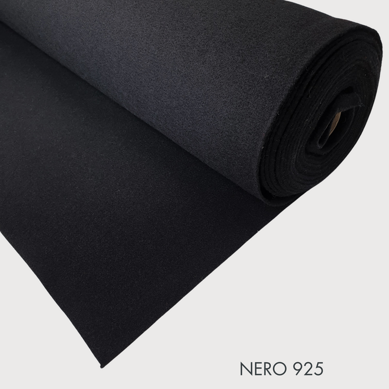 Wollfilz im Farbton Grau-Schwarz – Mindestzuschnitt oder Vielfaches von 25 x 150 cm