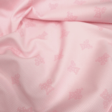 Piquet millerighe H 150 cm - COORDINATO ROSA BABY
