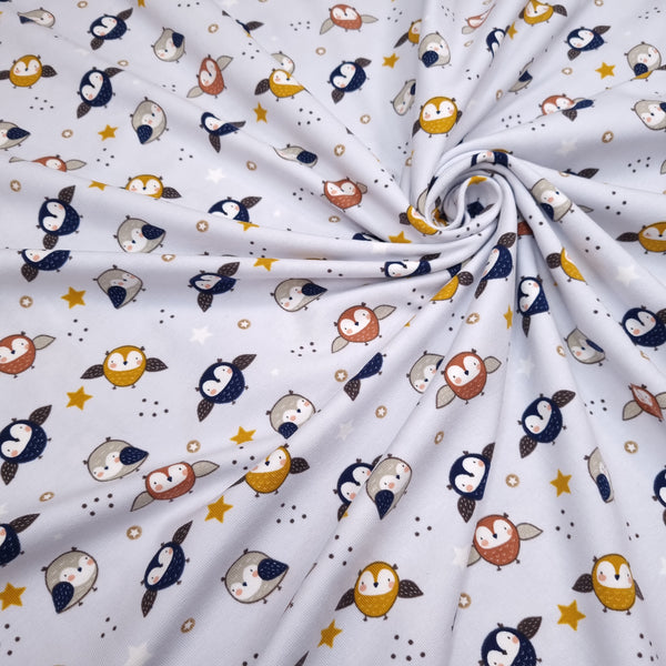 Baumwolljersey – OWLS ICE BACKGROUND – Mindestzuschnitt oder Vielfaches von 25 x 140 cm