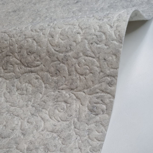 Feltro Broccato H 140 cm - BIANCO GHIACCIO