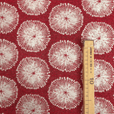 Tissu d'ameublement Jacquard H 140 cm - FUCHSIA HEXAGON STAR