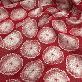 Tissu d'ameublement Jacquard H 140 cm - FUCHSIA HEXAGON STAR