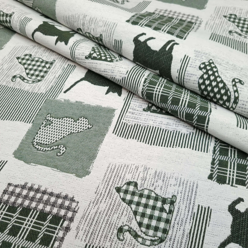 Tessuto Arredo Jacquard H 140 cm - GATTI VERDI
