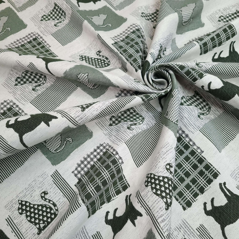 Tessuto Arredo Jacquard H 140 cm - GATTI VERDI