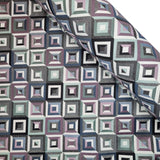 Tessuto Arredo Jacquard H 140 cm - GEOMETRICO ROMBO BLU