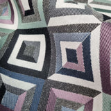 Tessuto Arredo Jacquard H 140 cm - GEOMETRICO ROMBO BLU