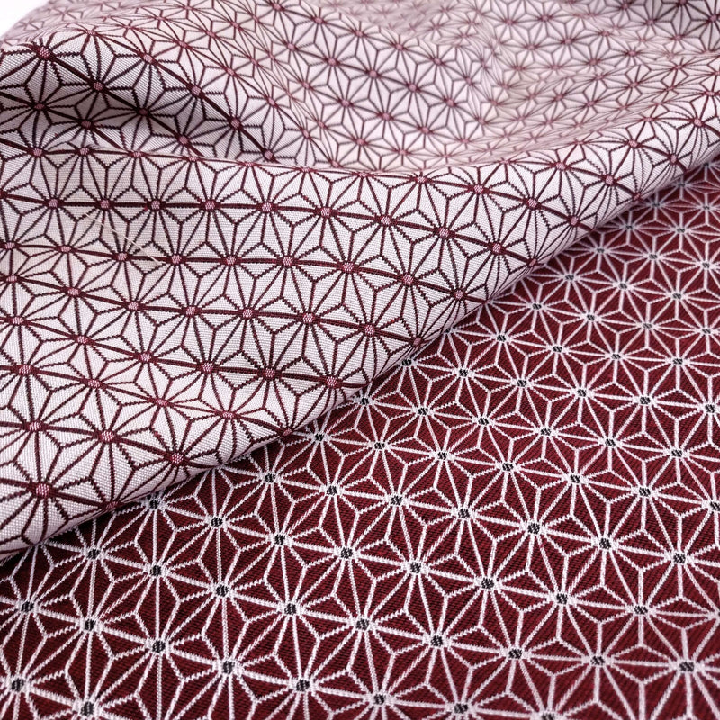 Tessuto Arredo Jacquard H 140 cm - STELLA ESAGONALE BORDEAUX