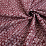 Tessuto Arredo Jacquard H 140 cm - STELLA ESAGONALE BORDEAUX