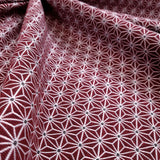 Tessuto Arredo Jacquard H 140 cm - STELLA ESAGONALE BORDEAUX