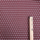 Tessuto Arredo Jacquard H 140 cm - STELLA ESAGONALE BORDEAUX