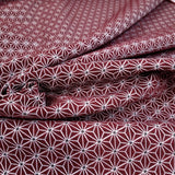 Tessuto Arredo Jacquard H 140 cm - STELLA ESAGONALE BORDEAUX