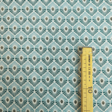 Tissu d'ameublement Jacquard H 140 cm - FUCHSIA HEXAGON STAR