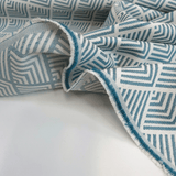 Tissu d'ameublement Jacquard H 140 cm - FUCHSIA HEXAGON STAR