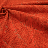 Tessuto Arredo Ciniglia/Jacquard H 140 cm - GEOMETRICO RUGGINE/LUREX ARGENTO