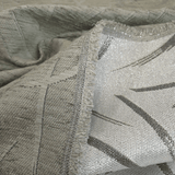 Tessuto Arredo Ciniglia/Jacquard H 140 cm - GEOMETRICO GRIGIO VERDE/LUREX ARGENTO