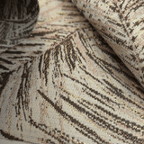 Tessuto Arredo Jacquard H 140 cm - FOLIAGE BEIGE/LUREX ORO