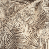 Tessuto Arredo Jacquard H 140 cm - FOLIAGE BEIGE/LUREX ORO