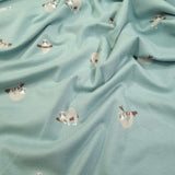 Jersey coton H 150 cm - Ratons laveurs/EAU DE MER
