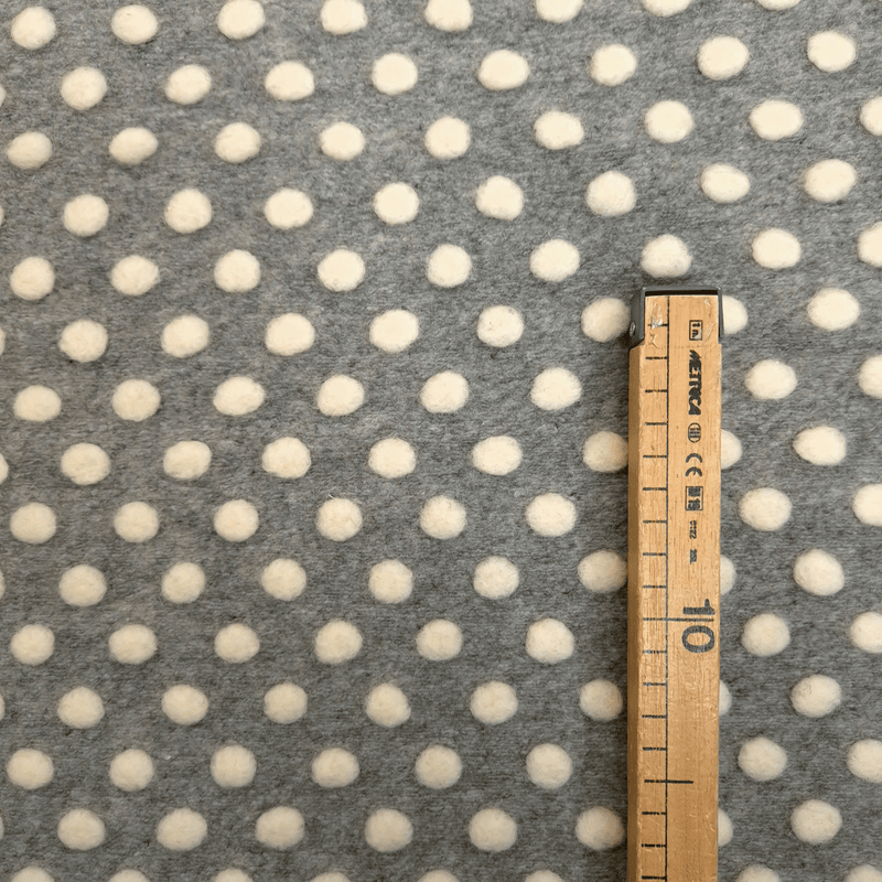 Lana Cotta H 160 cm - POIS BIANCHI/GRIGIO CHIARO